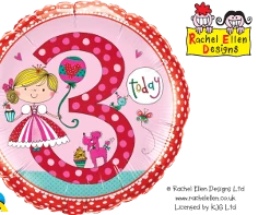 Funtastic Balloon Creations Single Foils RE Birthday Girl Collection Ages 1-5