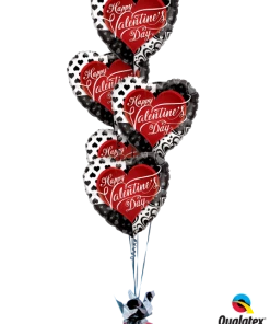 Funtastic Balloon Creations Love & Romance Pattern Of Love Bouquet (5 Foil Hearts)