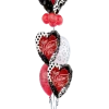 Funtastic Balloon Creations Bold & Beloved Valentine Bouquet (1 Large Foil, 2 Foil Hearts, 14 Latex) Love & Romance