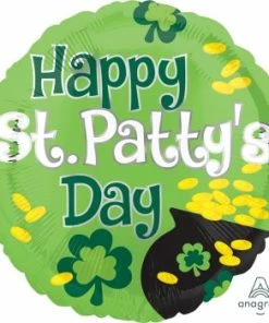 Funtastic Balloon Creations Single Foils Happy St. Patrick's Day Pot Of Gold