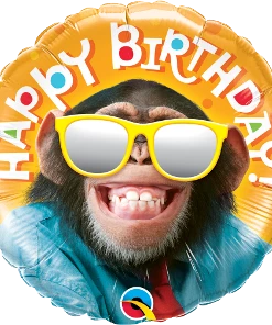 Funtastic Balloon Creations Single Foils Happy Birthday Monkey Smiles