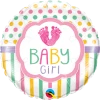Funtastic Balloon Creations Baby Girl Dots And Stripes Single Foils 1 Funtastic Balloon Creations Baby Girl Dots And Stripes Single Foils