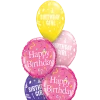 Funtastic Balloon Creations Confetti Birthday Girl Bouquet (2 Foils, 3 Latex)