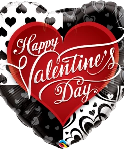 Funtastic Balloon Creations Valentine’s Black Heart Single Foils