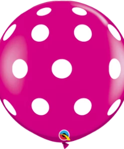 Funtastic Balloon Creations 3' WILD BERRY POLKA DOTS BALLOON