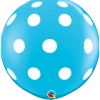 Funtastic Balloon Creations Single Latex Balloons 3' ROBINS EGG BLUE POLKA DOTS BALLOON