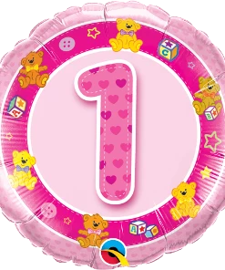 Funtastic Balloon Creations Birthday Girl Pink Foil