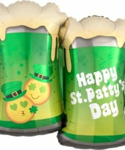 Funtastic Balloon Creations Single Foils St. Patty's Emoticon Mugs