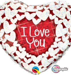 Funtastic Balloon Creations I Love You Glitter Hearts