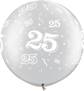 Funtastic Balloon Creations 30" 25th Anniversary 3 Funtastic Balloon Creations 30" 25th Anniversary