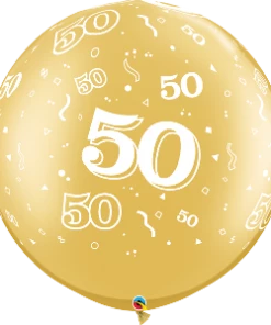 Funtastic Balloon Creations Single Latex Balloons 30" 50th Anniversary