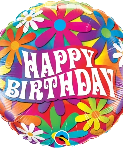 Funtastic Balloon Creations Colorful Daises Happy Birthday
