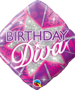 Funtastic Balloon Creations Birthday Diva Single Foils