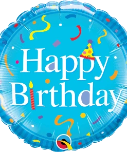 Funtastic Balloon Creations Happy Birthday Blue Foil