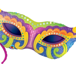 Funtastic Balloon Creations Mardi Gras Mask Single Foils