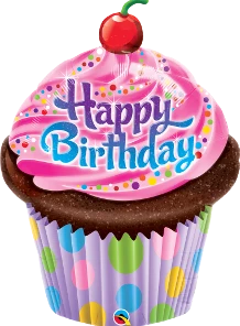 Funtastic Balloon Creations Birthday Frosted Cupcake Single Foils