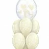 Funtastic Balloon Creations Anniversary In Ivory Bouquet (1 Bubble, 6 Latex)