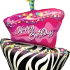 Funtastic Balloon Creations Birthday Funky Zebra Stripe Cake