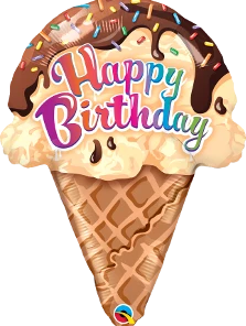 Funtastic Balloon Creations Birthday Ice Cream Cone