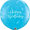 Funtastic Balloon Creations Single Latex Balloons 3' HAPPY BIRTHDAY CONFETTI AROUND