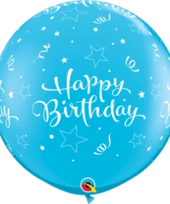 Funtastic Balloon Creations Single Latex Balloons 3' HAPPY BIRTHDAY CONFETTI AROUND