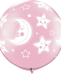 Funtastic Balloon Creations Single Latex Balloons Baby Moon & Stars Around