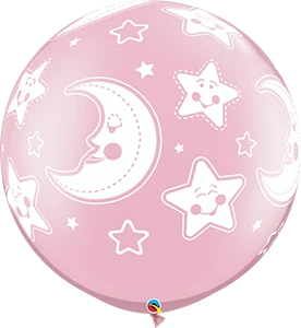 Funtastic Balloon Creations Single Latex Balloons Baby Moon & Stars Around 3 Funtastic Balloon Creations Single Latex Balloons Baby Moon & Stars Around