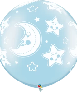 Funtastic Balloon Creations Single Latex Balloons Baby Moon & Stars Around