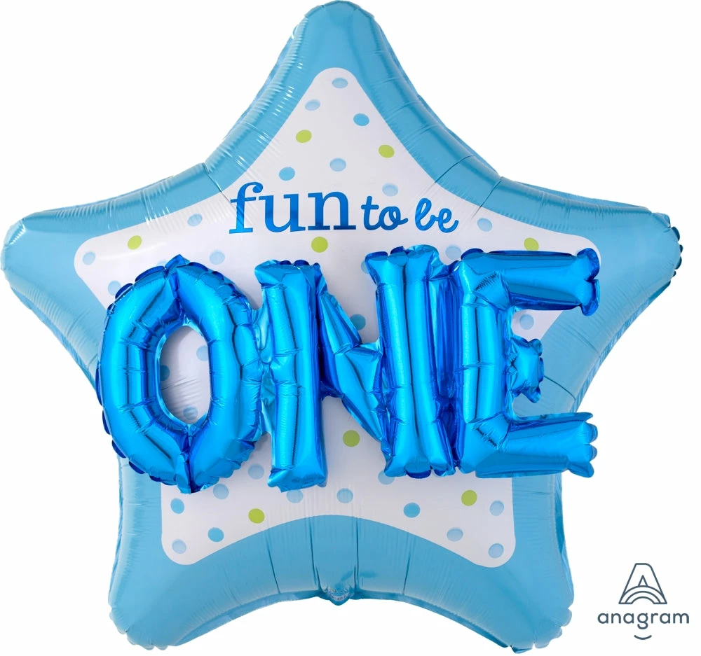 Funtastic Balloon Creations Boy Fun To Be One 3D Effect Single Foils 3 Funtastic Balloon Creations Boy Fun To Be One 3D Effect Single Foils
