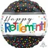 Funtastic Balloon Creations Single Foils Happy Retirement Polka Dots