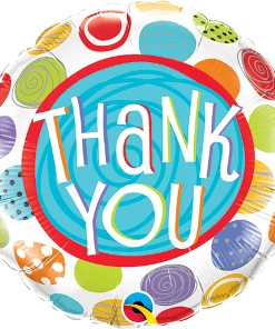 Funtastic Balloon Creations Single Foils Thank You Dots
