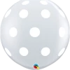 Funtastic Balloon Creations Single Latex Balloons 3' DIAMOND CLEAR POLKA DOTS BALLOON