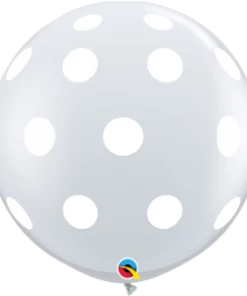 Funtastic Balloon Creations Single Latex Balloons 3' DIAMOND CLEAR POLKA DOTS BALLOON