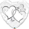 Funtastic Balloon Creations Love & Romance Entwined Hearts Silver
