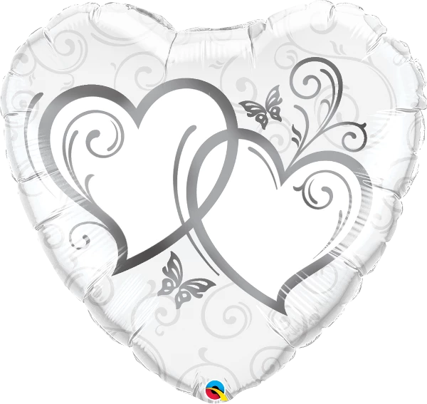 Funtastic Balloon Creations Love & Romance Entwined Hearts Silver 3 Funtastic Balloon Creations Love & Romance Entwined Hearts Silver