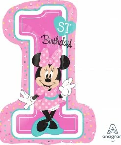 Funtastic Balloon Creations Minnie Mouse 1st Birthday Single Foils