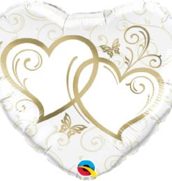Funtastic Balloon Creations Entwined Hearts Gold