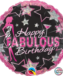 Funtastic Balloon Creations Happy Birthday Fabulous Holographic