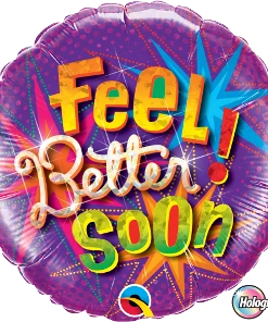 Funtastic Balloon Creations Feel Better Soon Colorful Stars Single Foils