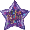 Funtastic Balloon Creations Single Foils Birthday Typography Purple