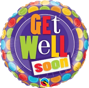 Funtastic Balloon Creations Single Foils Get Well Dots 3 Funtastic Balloon Creations Single Foils Get Well Dots