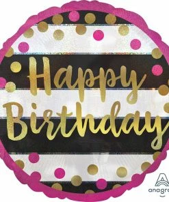 Funtastic Balloon Creations Pink & Gold Happy Birthday
