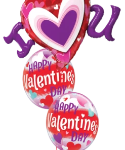 Funtastic Balloon Creations I (Heart) U Valentine Bubbles ( 1Giant I Heart U, 2 Bubbles)