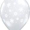 Funtastic Balloon Creations 16" Diamond Clear Snowflake Single Latex Balloons