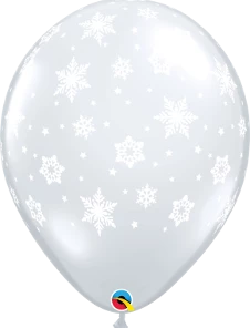 Funtastic Balloon Creations 16" Diamond Clear Snowflake Single Latex Balloons