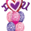 Funtastic Balloon Creations Love & Romance I (Heart) U Valentine Bouquet ( 1 I Heart U Foil, 6 Latex) 2 Funtastic Balloon Creations Love & Romance I (Heart) U Valentine Bouquet ( 1 I Heart U Foil, 6 Latex)