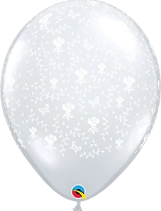 Funtastic Balloon Creations 16" Diamond Clear Flowers Single Latex Balloons