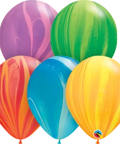 Funtastic Balloon Creations Rainbow SuperAgate Assortment Latex (Colors Maybe Chosen) Single Latex Balloons