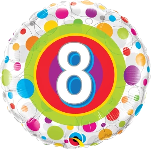 Funtastic Balloon Creations Single Foils Happy Birthday Colorful Dots Ages 6-13 6 Funtastic Balloon Creations Single Foils Happy Birthday Colorful Dots Ages 6-13