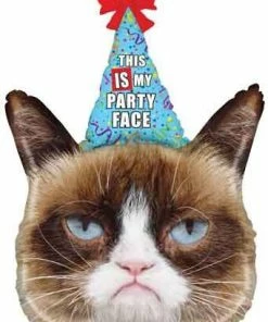Funtastic Balloon Creations Grumpy Cat Birthday Balloon